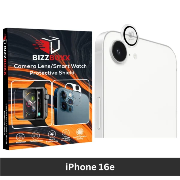 IPhone 16e WHITE Camera Lens Protector Camera Glass Guard (Pack of 1) - BizzBoxx