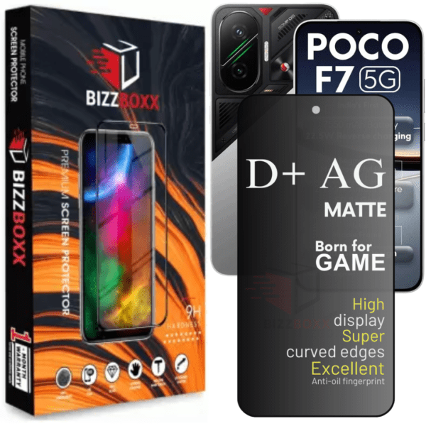 Poco X7 5G Matte Tempered Glass Screen Protector (Pack of 1) – BizzBoxx