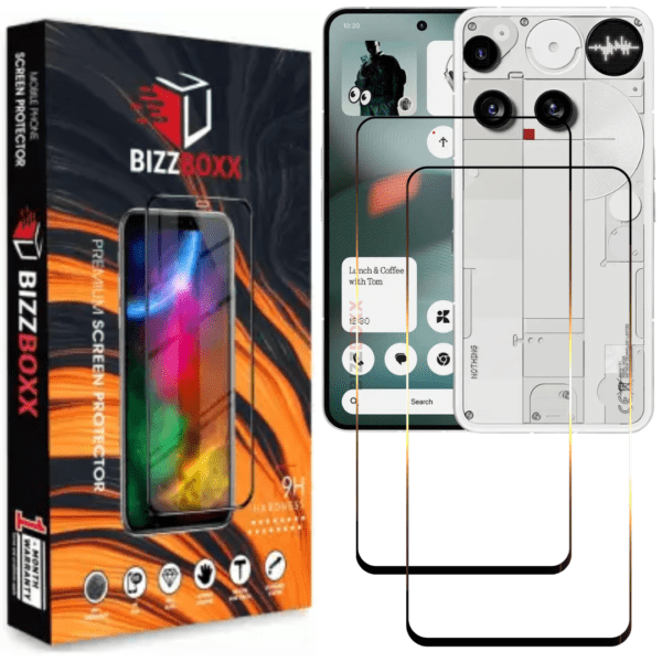 Nothing Phone3 5G Tempered Glass Screen Protector (Pack of 2) – BizzBoxx