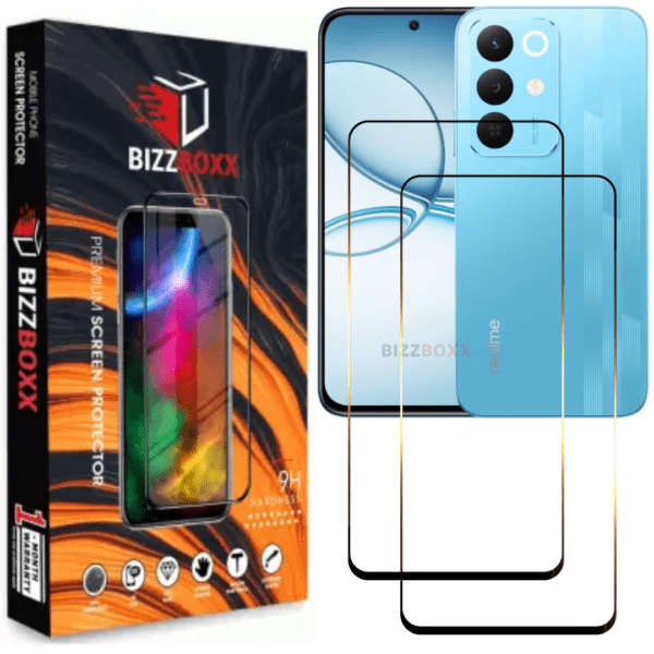 Realme NARZO 90X 5G Screen Protector Guard - HD Clarity, Anti-Fingerprint Screen Guard (For Narzo 90X - 6.8 inch) With Installation Kit - (Pack of 2)-BizzBoxx