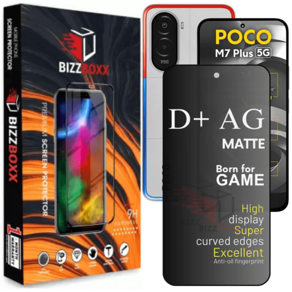 POCO M7 Plus 5G, REDMI 15 5G D+ AG Matte Tempered Glass