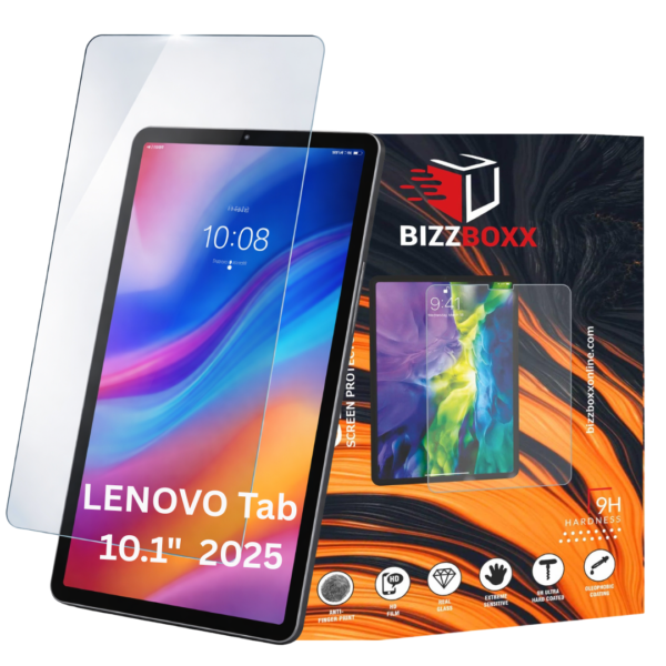 Lenovo Tab 10.1" 2025 Edge to Edge Screen Protector Guard Tempered Glass for Lenovo Tab 10.1 inch Tablet TB-311FU/311XU - With Installation Kit (Pack of 1)-BizzBoxx