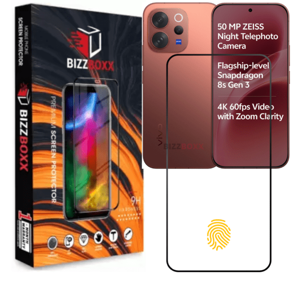 vivo V70 | V70 Elite 5G Edge Tempered Glass Screen Protector Guard