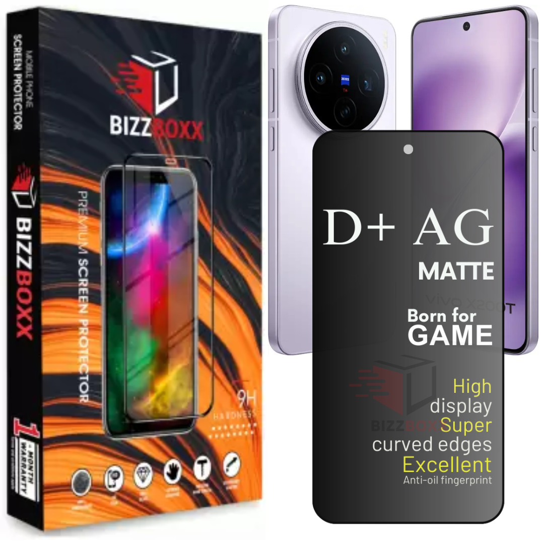 X200T_Matt_P1_1 Vivo X200T 5G D+ AG Matte Tempered Glass Screen Guard Protector